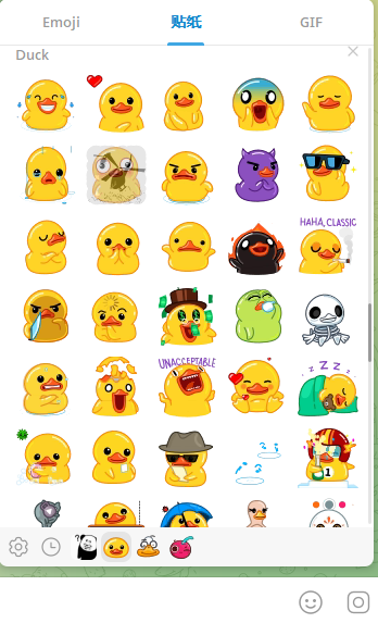 Telegram发送贴纸